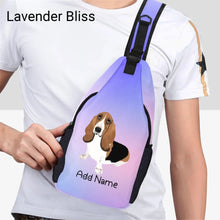 Load image into Gallery viewer, Personalized Basset Hound Love Unisex Sling Bag Backpack-Accessories-Basset Hound-Unisex Sling Bag Backpack-Lavender Bliss-One Size-15