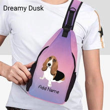 Load image into Gallery viewer, Personalized Basset Hound Love Unisex Sling Bag Backpack-Accessories-Basset Hound-Unisex Sling Bag Backpack-Dreamy Dusk-One Size-16