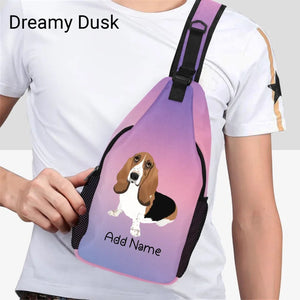 Personalized Basset Hound Love Unisex Sling Bag Backpack-Accessories-Basset Hound-Unisex Sling Bag Backpack-Dreamy Dusk-One Size-16