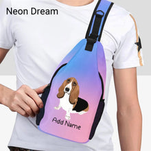 Load image into Gallery viewer, Personalized Basset Hound Love Unisex Sling Bag Backpack-Accessories-Basset Hound-Unisex Sling Bag Backpack-Neon Dream-One Size-17