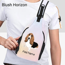 Load image into Gallery viewer, Personalized Basset Hound Love Unisex Sling Bag Backpack-Accessories-Basset Hound-Unisex Sling Bag Backpack-Blush Horizon-One Size-20