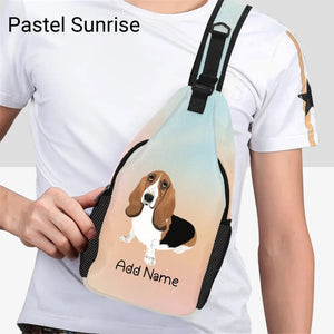 Personalized Basset Hound Love Unisex Sling Bag Backpack-Accessories-Basset Hound-Unisex Sling Bag Backpack-Pastel Sunrise-One Size-21