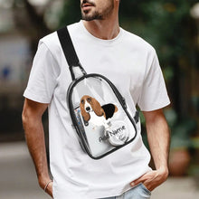 Load image into Gallery viewer, Personalized Basset Hound Love Unisex Transparent Sling Bag-Accessories-Basset Hound-Unisex Transparent Sling Bag-Transparent-One Size-4