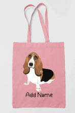 Load image into Gallery viewer, Personalized Basset Hound Love Zippered Tote Bag-Accessories-Accessories, Bags, Basset Hound, Dog Mom Gifts, Personalized-11