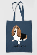 Load image into Gallery viewer, Personalized Basset Hound Love Zippered Tote Bag-Accessories-Accessories, Bags, Basset Hound, Dog Mom Gifts, Personalized-14