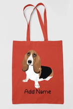 Load image into Gallery viewer, Personalized Basset Hound Love Zippered Tote Bag-Accessories-Accessories, Bags, Basset Hound, Dog Mom Gifts, Personalized-16