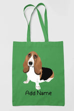 Load image into Gallery viewer, Personalized Basset Hound Love Zippered Tote Bag-Accessories-Accessories, Bags, Basset Hound, Dog Mom Gifts, Personalized-18