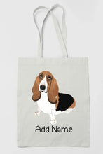 Load image into Gallery viewer, Personalized Basset Hound Love Zippered Tote Bag-Accessories-Accessories, Bags, Basset Hound, Dog Mom Gifts, Personalized-3