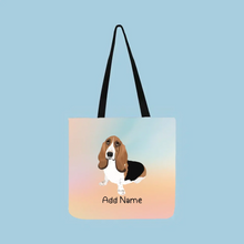 Load image into Gallery viewer, Personalized Basset Hound Small Tote Bag-Accessories-Accessories, Bags, Basset Hound, Dog Mom Gifts, Personalized-Small Tote Bag-Your Design-One Size-2