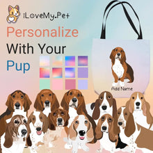 Load image into Gallery viewer, Personalized Basset Hound Small Tote Bag-Accessories-Accessories, Bags, Basset Hound, Dog Mom Gifts, Personalized-Small Tote Bag-Your Design-One Size-1