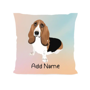 Personalized Basset Hound Soft Plush Pillowcase-Home Decor-Basset Hound, Dog Dad Gifts, Dog Mom Gifts, Home Decor, Personalized, Pillows-Soft Plush Pillowcase-As Selected-12"x12"-2