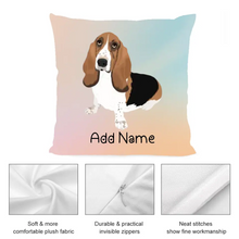 Load image into Gallery viewer, Personalized Basset Hound Soft Plush Pillowcase-Home Decor-Basset Hound, Dog Dad Gifts, Dog Mom Gifts, Home Decor, Personalized, Pillows-3