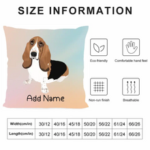 Load image into Gallery viewer, Personalized Basset Hound Soft Plush Pillowcase-Home Decor-Basset Hound, Dog Dad Gifts, Dog Mom Gifts, Home Decor, Personalized, Pillows-4