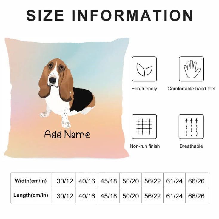 Personalized Basset Hound Soft Plush Pillowcase-Home Decor-Basset Hound, Dog Dad Gifts, Dog Mom Gifts, Home Decor, Personalized, Pillows-4