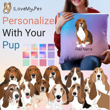 Load image into Gallery viewer, Personalized Basset Hound Soft Plush Pillowcase-Home Decor-Basset Hound, Dog Dad Gifts, Dog Mom Gifts, Home Decor, Personalized, Pillows-1