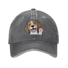 Load image into Gallery viewer, Personalized Beagle Baseball Cap - Waving Beagle Design - Match Your Dog's Coat Color-Hats &amp; Caps-Accessories,Baseball Caps,Beagle,Dog Dad Gifts,Dog Mom Gifts-Deep Heather-One Size-3