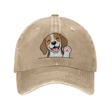Load image into Gallery viewer, Personalized Beagle Baseball Cap - Waving Beagle Design - Match Your Dog's Coat Color-Hats &amp; Caps-Accessories,Baseball Caps,Beagle,Dog Dad Gifts,Dog Mom Gifts-Natural-One Size-4