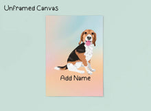 Load image into Gallery viewer, Personalized Beagle Canvas Print Poster-Art-Beagle-Canvas Poster-Light Canvas - Unframed-8x10-2