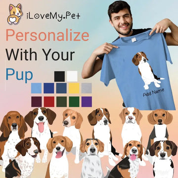 Personalized Beagle Dad Cotton T Shirt 360x