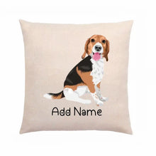 Load image into Gallery viewer, Personalized Beagle Linen Pillowcase-Linen Pillow Case-Cotton-Linen-16&quot;x16&quot;