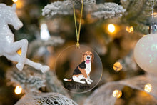 Load image into Gallery viewer, Personalized Beagle Love Christmas Tree Ornaments-Christmas Ornament-Beagle, Christmas, Personalized-Christmas Tree Ornaments-Transparent-3.5&quot; or 8.9 cm-4