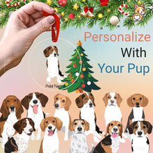 Load image into Gallery viewer, beagle christmas-tree-ornament-multi