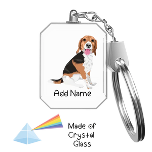 Personalized Beagle Love Crystal Glass Keychain-Accessories-Beagle-Crystal Keychain-Glass Crystal-One Size-2