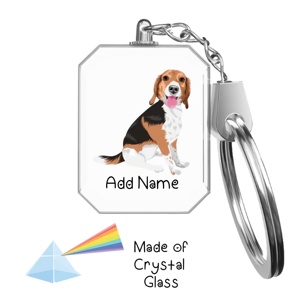 Personalized Beagle Love Crystal Glass Keychain-Accessories-Beagle-Crystal Keychain-Glass Crystal-One Size-2