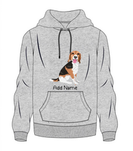 Load image into Gallery viewer, Personalized Beagle Love Men&#39;s Warm Hoodie Sweatshirt-Apparel-Apparel, Beagle, Dog Dad Gifts, Hoodie, Personalized, Sweatshirt-Men&#39;s Warm Hoodie Sweatshirt-Gray-S-10