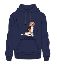 Load image into Gallery viewer, Personalized Beagle Love Men&#39;s Warm Hoodie Sweatshirt-Apparel-Apparel, Beagle, Dog Dad Gifts, Hoodie, Personalized, Sweatshirt-Men&#39;s Warm Hoodie Sweatshirt-Navy Blue-S-2