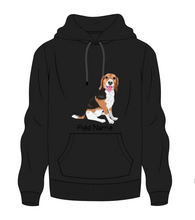 Load image into Gallery viewer, Personalized Beagle Love Men&#39;s Warm Hoodie Sweatshirt-Apparel-Apparel, Beagle, Dog Dad Gifts, Hoodie, Personalized, Sweatshirt-Men&#39;s Warm Hoodie Sweatshirt-Black-S-9