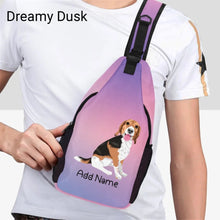 Load image into Gallery viewer, Personalized Beagle Love Unisex Sling Bag Backpack-Accessories-Beagle-Unisex Sling Bag Backpack-Dreamy Dusk-One Size-16