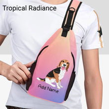 Load image into Gallery viewer, Personalized Beagle Love Unisex Sling Bag Backpack-Accessories-Beagle-Unisex Sling Bag Backpack-Tropical Radiance-One Size-18