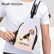 Load image into Gallery viewer, Personalized Beagle Love Unisex Sling Bag Backpack-Accessories-Beagle-Unisex Sling Bag Backpack-Blush Horizon-One Size-20