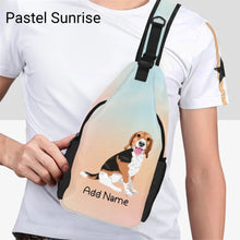 Load image into Gallery viewer, Personalized Beagle Love Unisex Sling Bag Backpack-Accessories-Beagle-Unisex Sling Bag Backpack-Pastel Sunrise-One Size-21