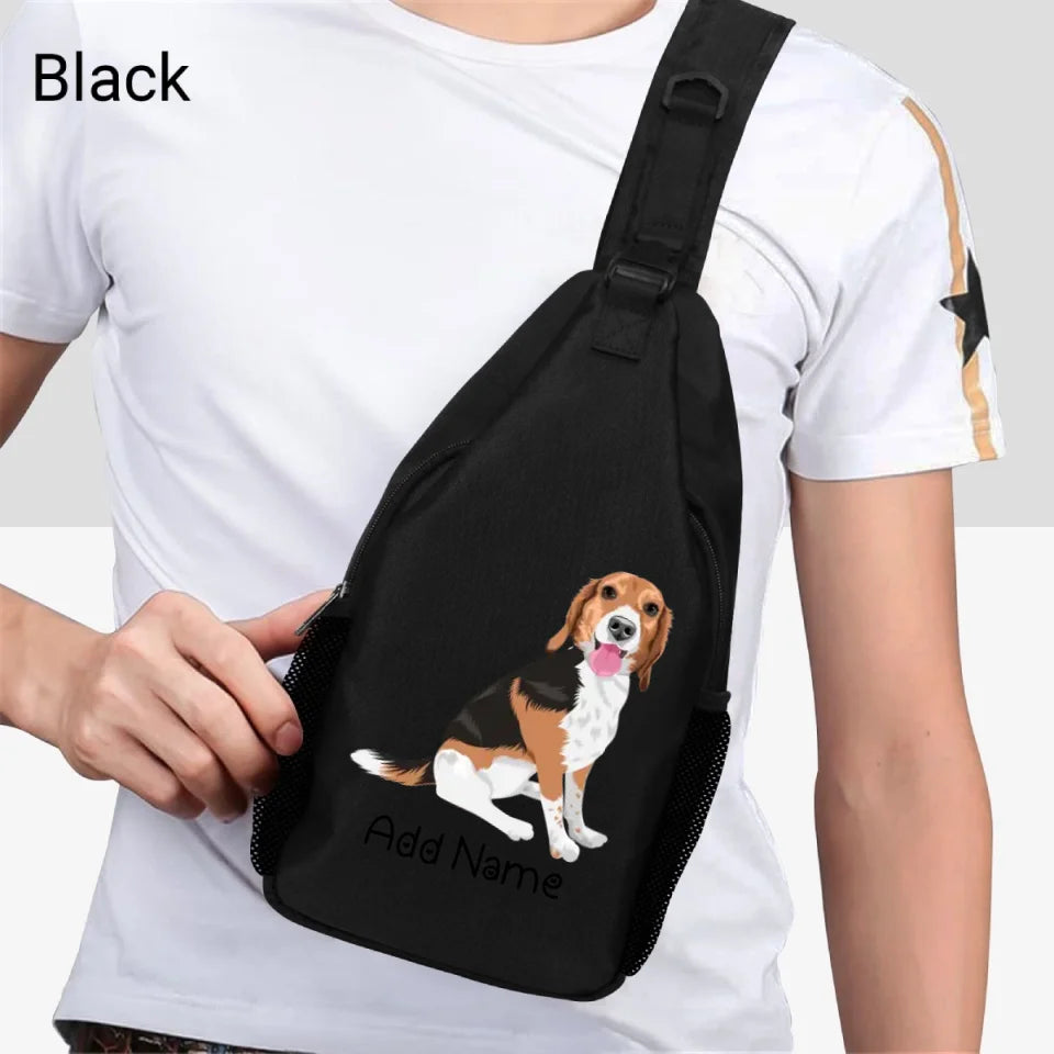 Personalized Beagle Love Unisex Sling Bag Backpack-Accessories-Beagle-Unisex Sling Bag Backpack-Black-One Size-2