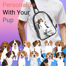 Load image into Gallery viewer, beagle transparent-sling-bag-multi