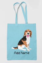 Load image into Gallery viewer, Personalized Beagle Love Zippered Tote Bag-Accessories-Accessories, Bags, Beagle, Dog Mom Gifts, Personalized-11