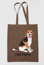 Load image into Gallery viewer, Personalized Beagle Love Zippered Tote Bag-Accessories-Accessories, Bags, Beagle, Dog Mom Gifts, Personalized-13