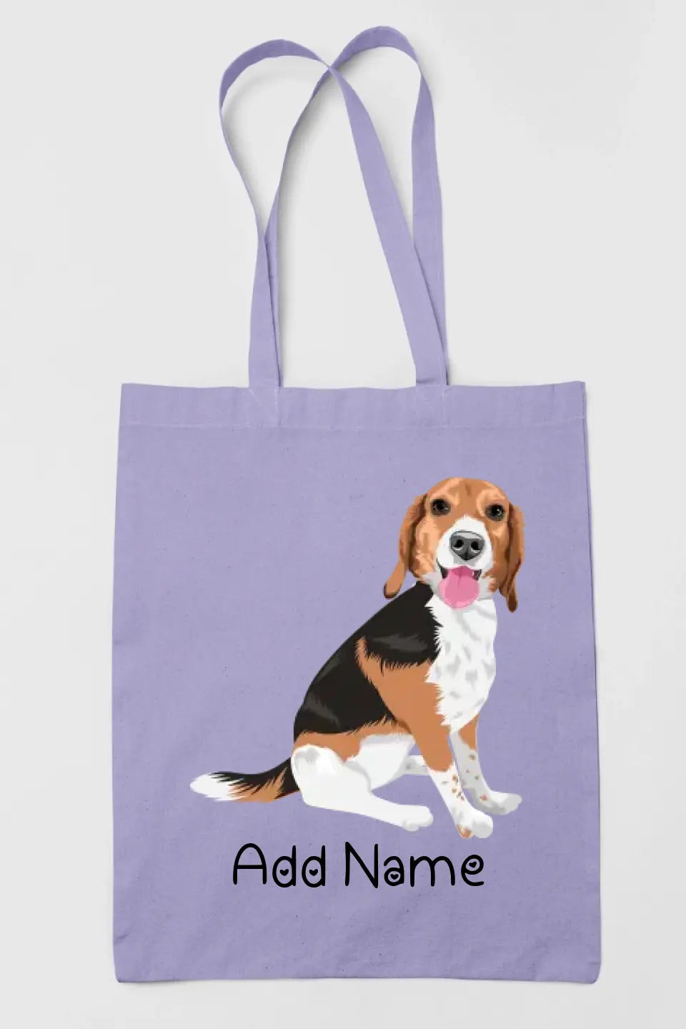 Personalized Beagle Love Zippered Tote Bag-Accessories-Accessories, Bags, Beagle, Dog Mom Gifts, Personalized-Zippered Tote Bag-Pastel Purple-Classic-2