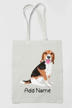 Load image into Gallery viewer, Personalized Beagle Love Zippered Tote Bag-Accessories-Accessories, Bags, Beagle, Dog Mom Gifts, Personalized-3