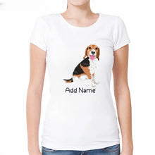 Load image into Gallery viewer, Personalized Beagle Mom T Shirt for Women-Customizer-Apparel, Beagle, Dog Mom Gifts, Personalized, Shirt, T Shirt-2
