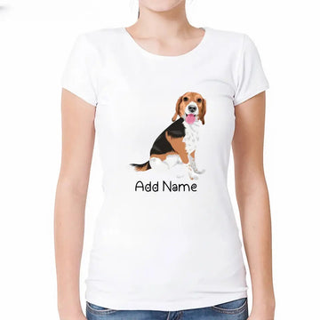 Personalized Beagle Mom T Shirt for Women-Customizer-Apparel, Beagle, Dog Mom Gifts, Personalized, Shirt, T Shirt-Modal T-Shirts-White-Small-2