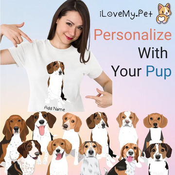 Personalized Beagle Mom T Shirt for Women-Customizer-Apparel, Beagle, Dog Mom Gifts, Personalized, Shirt, T Shirt-1