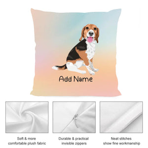 Personalized Beagle Soft Plush Pillowcase-Home Decor-Beagle, Christmas, Dog Dad Gifts, Dog Mom Gifts, Home Decor, Personalized, Pillows-3