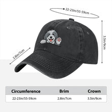 Load image into Gallery viewer, Personalized Bearded Collie Baseball Cap - Waving Bearded Collie Design - Match Your Dog's Coat Color-Hats &amp; Caps-Accessories,Baseball Caps,Bearded Collie,Dog Dad Gifts,Dog Mom Gifts-8