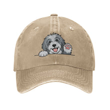 Load image into Gallery viewer, Personalized Bearded Collie Baseball Cap - Waving Bearded Collie Design - Match Your Dog's Coat Color-Hats &amp; Caps-Accessories,Baseball Caps,Bearded Collie,Dog Dad Gifts,Dog Mom Gifts-Natural-One Size-4