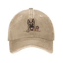 Load image into Gallery viewer, Personalized Belgian Malinois Baseball Cap - Waving Belgian Malinois Design - Match Your Dog's Coat Color-Hats &amp; Caps-Natural-One Size-4