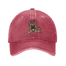 Load image into Gallery viewer, Personalized Belgian Malinois Baseball Cap - Waving Belgian Malinois Design - Match Your Dog's Coat Color-Hats &amp; Caps-Red-One Size-1