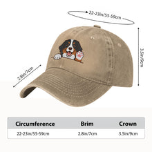 Load image into Gallery viewer, Personalized Bernese Mountain Dog Baseball Cap - Waving Bernese Mountain Dog Design - Match Your Dog's Coat Color-Hats &amp; Caps-45